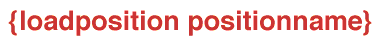 Loadposition Positionname